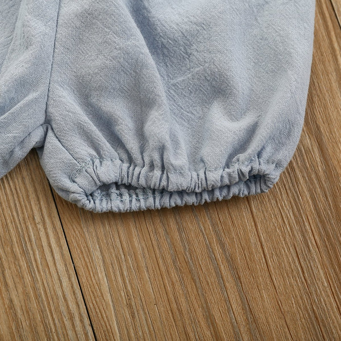 Girls' black fly sleeve top grey shorts two piece set