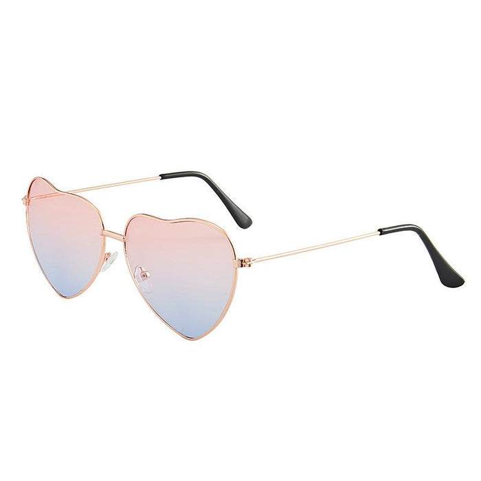 Metal heart Sunglasses peach heart sea piece