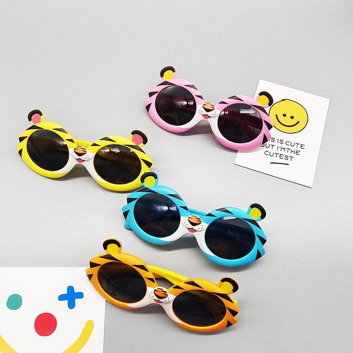 Children Cartoon Funny Little Tiger Folding Sunglasses