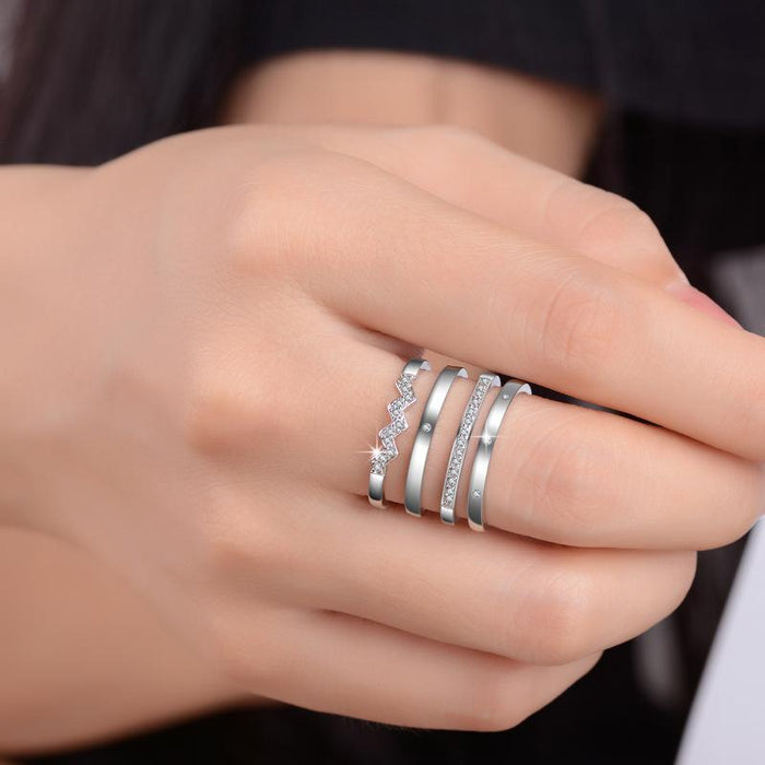 Personality Exaggerated Multi-layer Opening Tail Ring