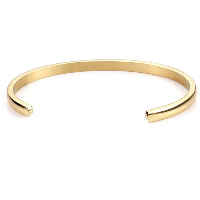 New Fashion Titanium Steel Bracelet Gold Color C-shaped Bracelet Bangle