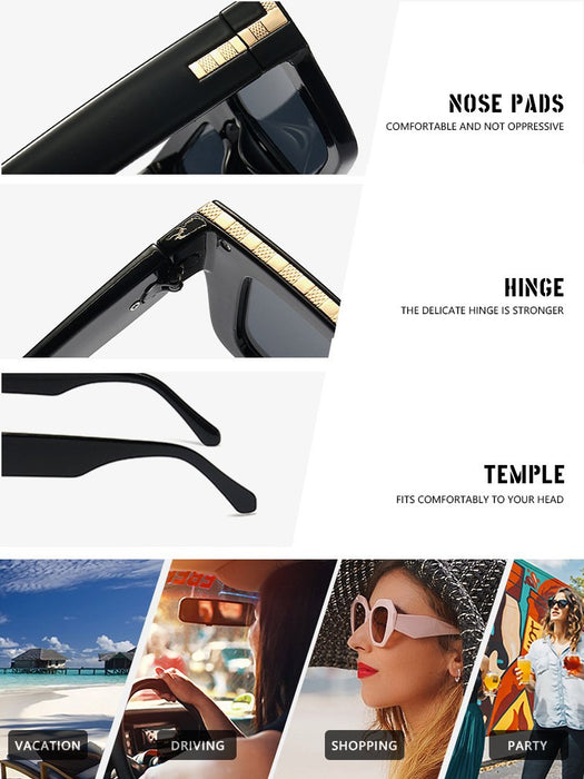 Contrast box sunglasses and sunglasses