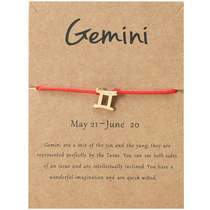 Twelve Constellations Bracelet Constellation Card Bracelet