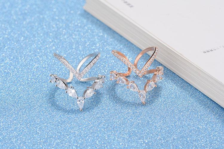 Personalized Fashion Irregular Double-layer Open Ring