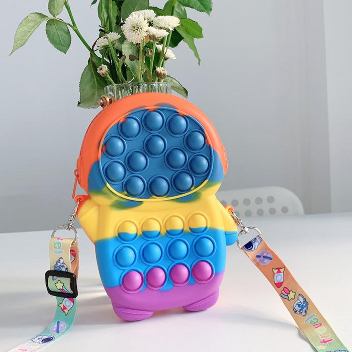 Astronaut Bag Press Silicone Soft Astronaut Kids Bag