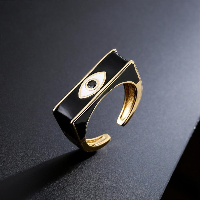 Simple Fashion Oil Drop Geometric Open Women's Ring
