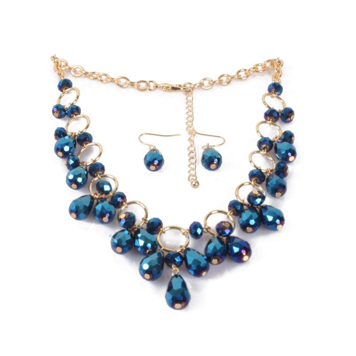 Female Jewelry Exaggerated Crystal Pendant Necklace Accessories