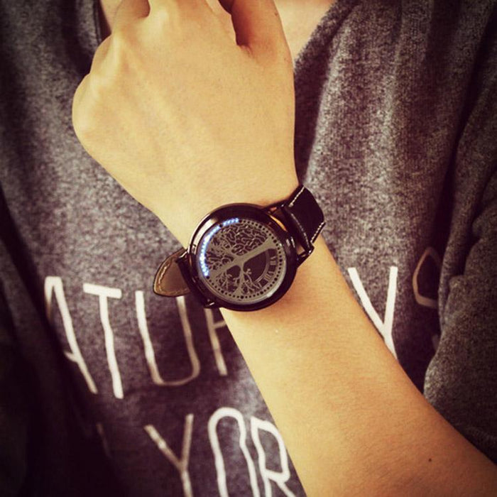New Led Touch Watches Fashion Casual Creative Leather Watch