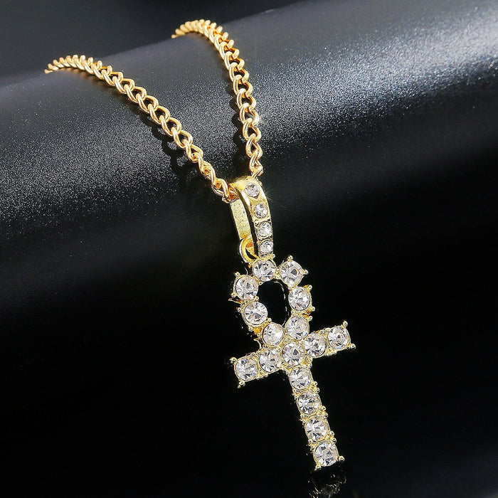 Punk Hip-hop Letter Full Diamond Necklace