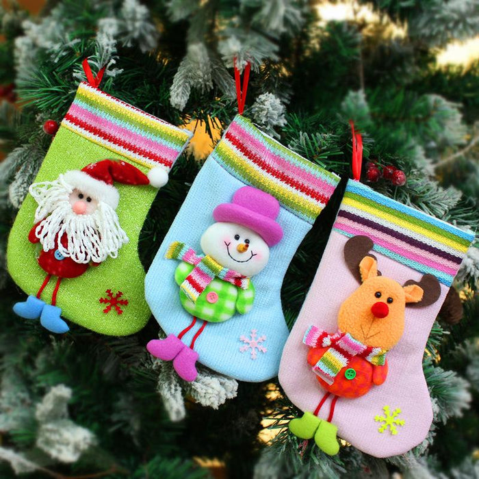 Christmas Tree Decorations Socks Gift Bag