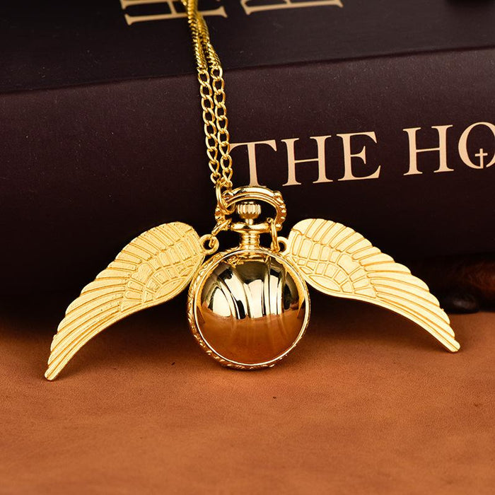 Small Golden Small Light Ball Large Wing Pocket Watch Ll3741