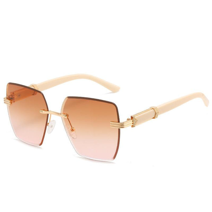 Frameless cut edge light luxury GRADIENT SUNGLASSES