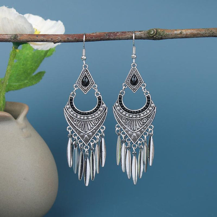 Retro Fashion Exaggeration Round Tassel  Women's Earrings
