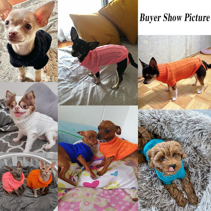 Pet Dog Sweater Winter Pet Clothes Small Dog Warm Sweater Jacket