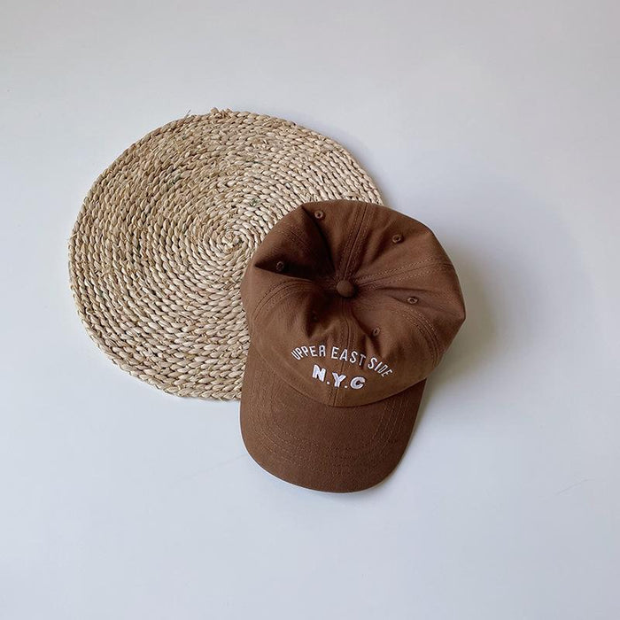 Parent-child Soft Top Embroidered Alphabet Visor Baseball Cap