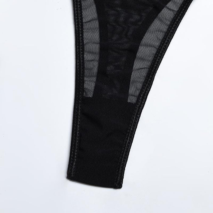 Summer Metal Chain Suspenders Underwear Mesh Sexy Lingerie