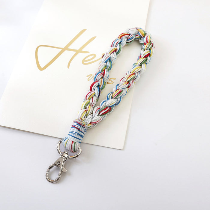 New Hand Woven Colorful Wristband Key Chain