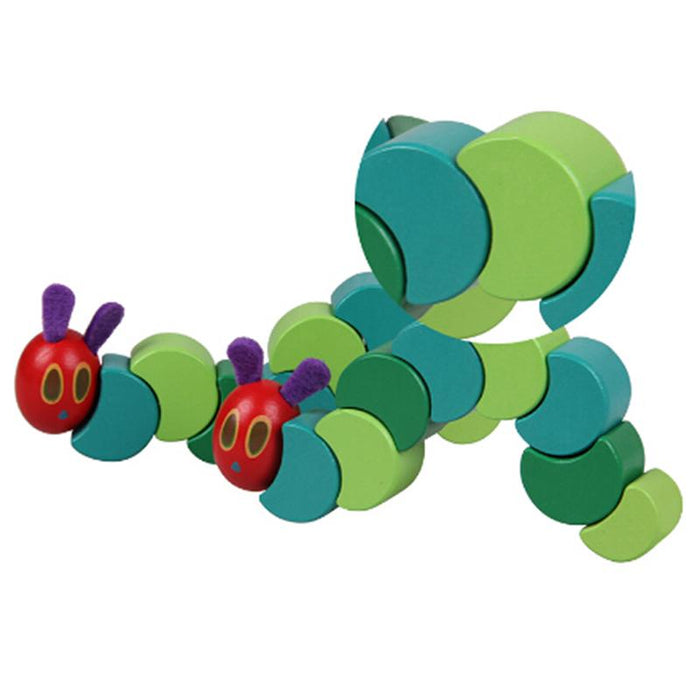 Wooden blocks children's flexible building blocks caterpillar toy