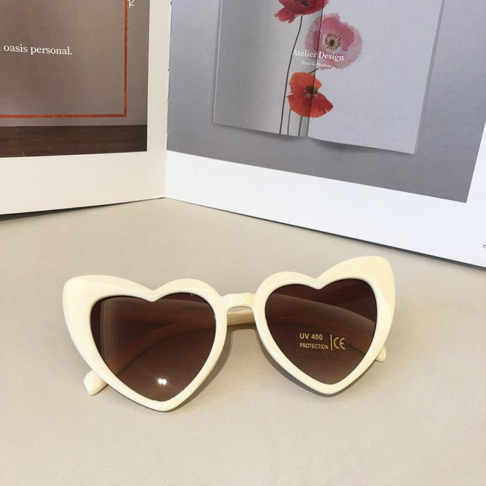 Children's Simple and Sweet Love Frame Sunglasses