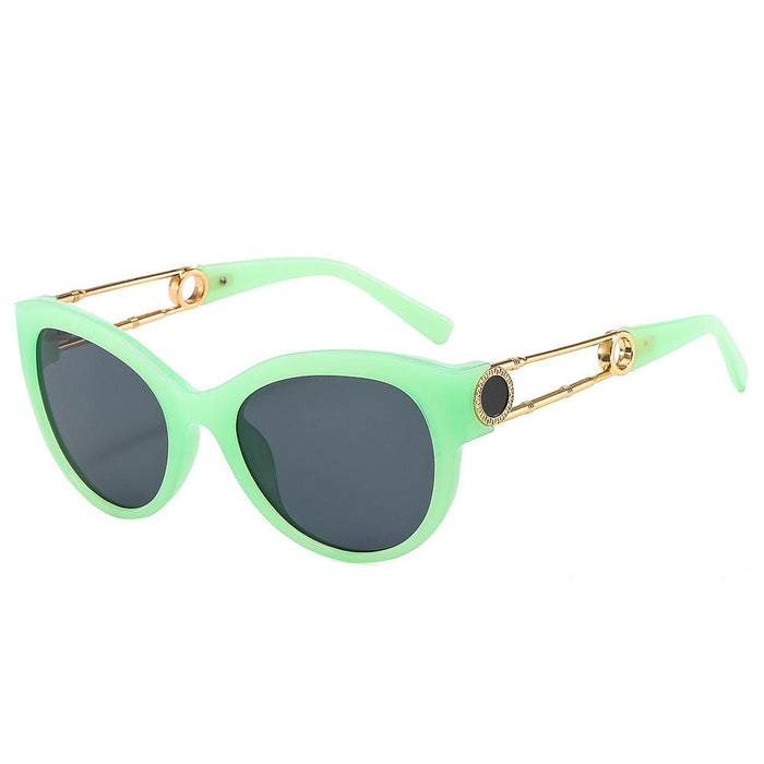 Cat's eye metal sunglasses