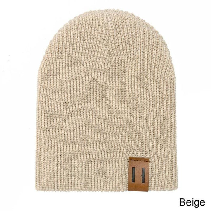 Kids Solid Knitted Beanies