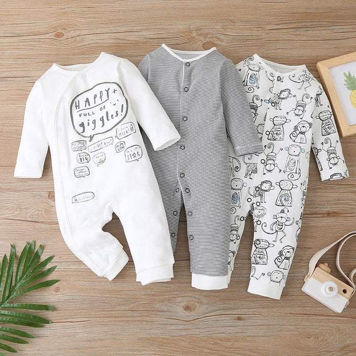 3pcs Pack Infant Romper Baby Cartoon Jumpsuit