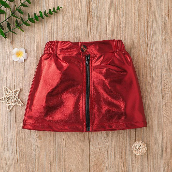 Summer Girls' Exotic Letter T-shirt Skirt Two Piece Set