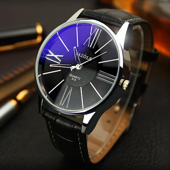 Top Brand Luxury  Yazole Watch Men Fashion Business Quartz-watch Minimalist Belt Male Watches