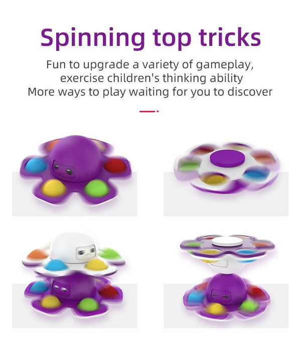 Face-changing Octopus Bubble Music Octopus Spinning Decompression Toy