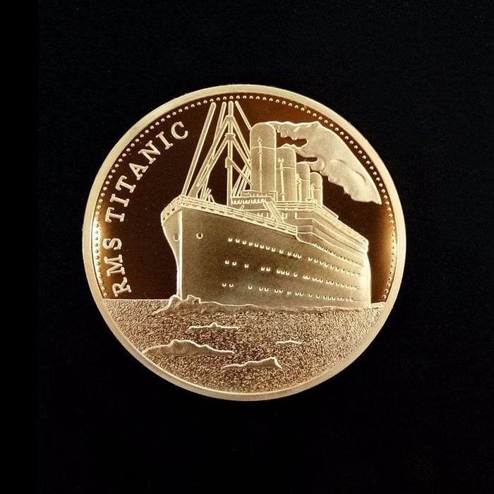 Gold Plated Coin Titanic Ship Collectible Coins