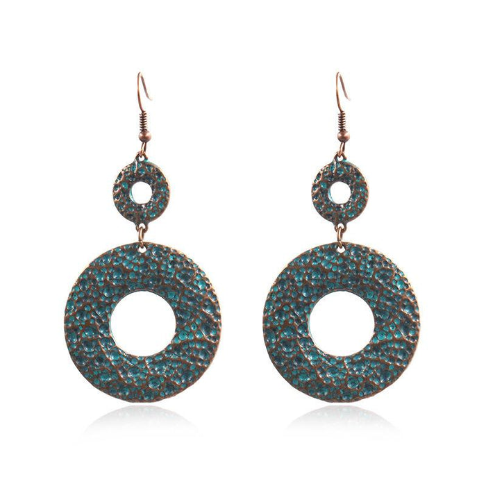 Bohemian Retro Ethnic Geometric Love Sweet Earrings