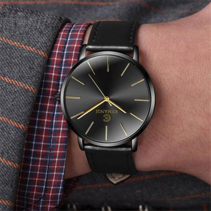 6.5mm Ultra-thin Watch Men's Elegant Fashion  Simple Business Quartz Watches