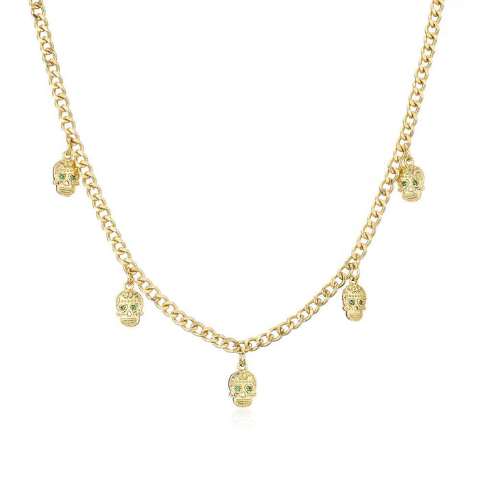 Personalized Hip Hop Style Exquisite Skull Pendant Necklace