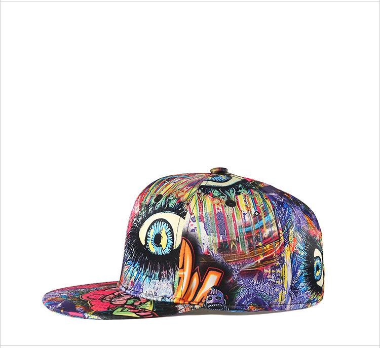 New 3d Graffiti Flat Edge Hip Hop Cap Baseball Cap