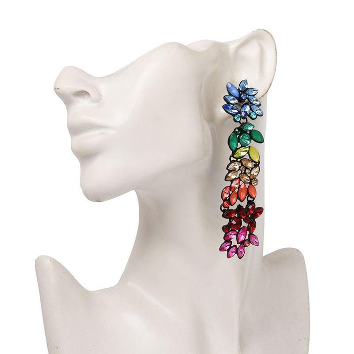 New Diamond Inlaid Creative Fashion Women's Earrings Accessories Inlaid Rhinestone