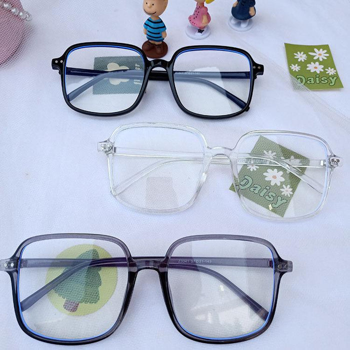 Blue Light Proof Square Eye Protection Large Frame Glasses