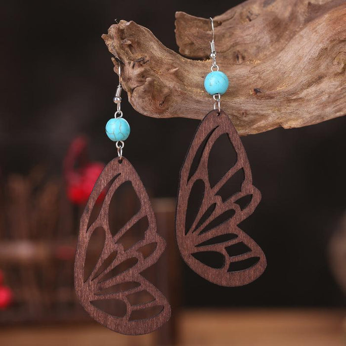 Fashion Creative Personality Exaggerated Wooden Female Earring