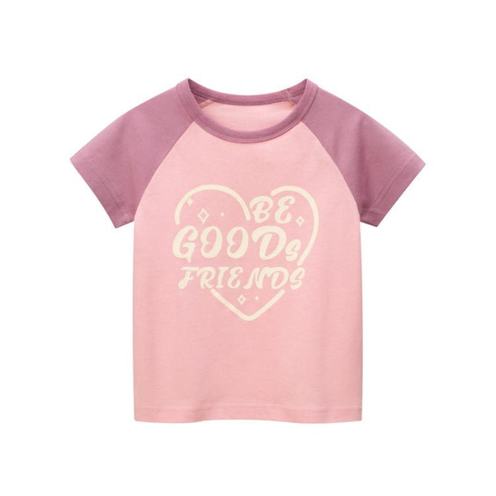 Short sleeve T-shirt children's printed top