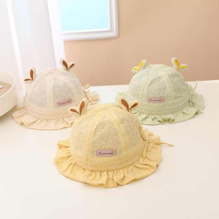 Summer Outdoor Windproof Small Leaves Children's Sunshade Fisherman Hat