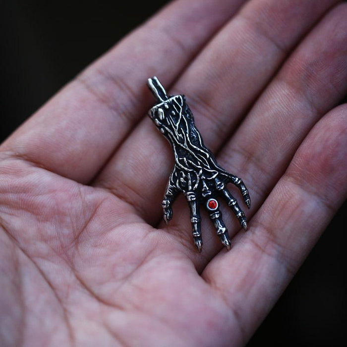 Men's Stainless Steel Skeleton Hand Jewelry(Only Pendant, No Necklace)