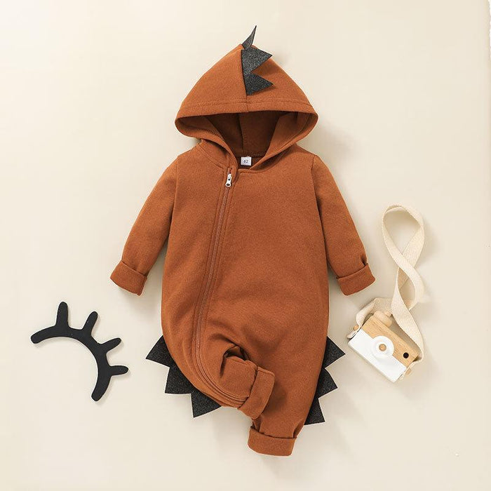Baby Cartoon Dinosaur Long Sleeve Jumpsuit