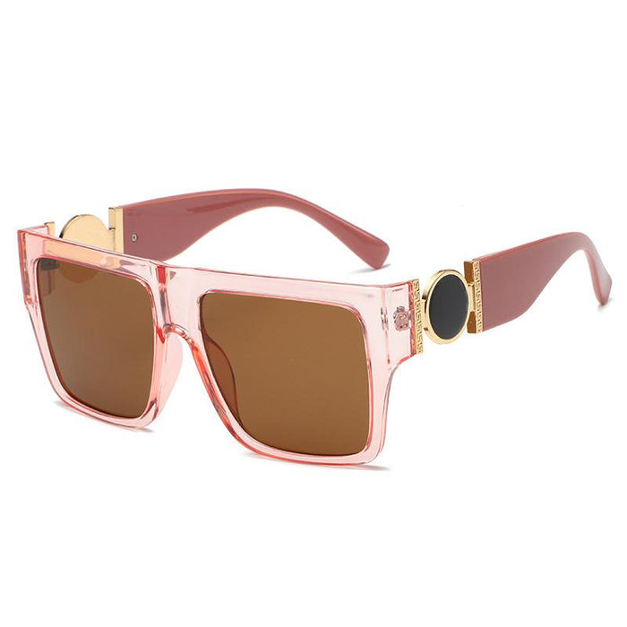 Square large frame one-piece Sunglasses