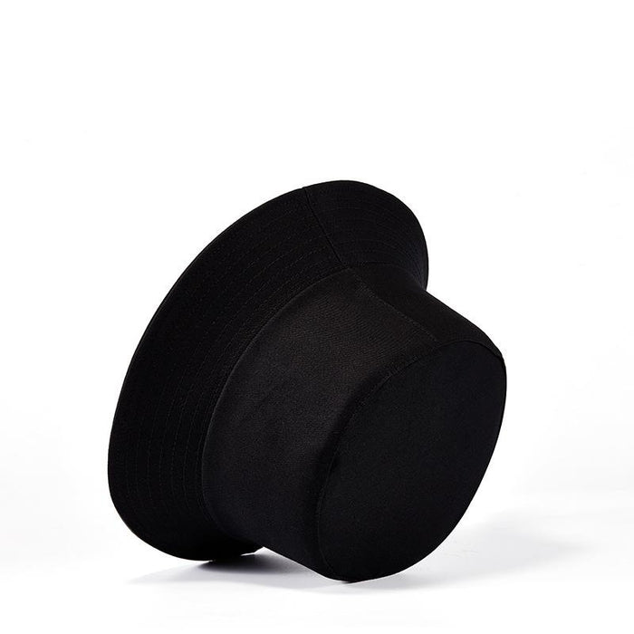 New Simple Pure Black Fisherman Hat Sun Hat