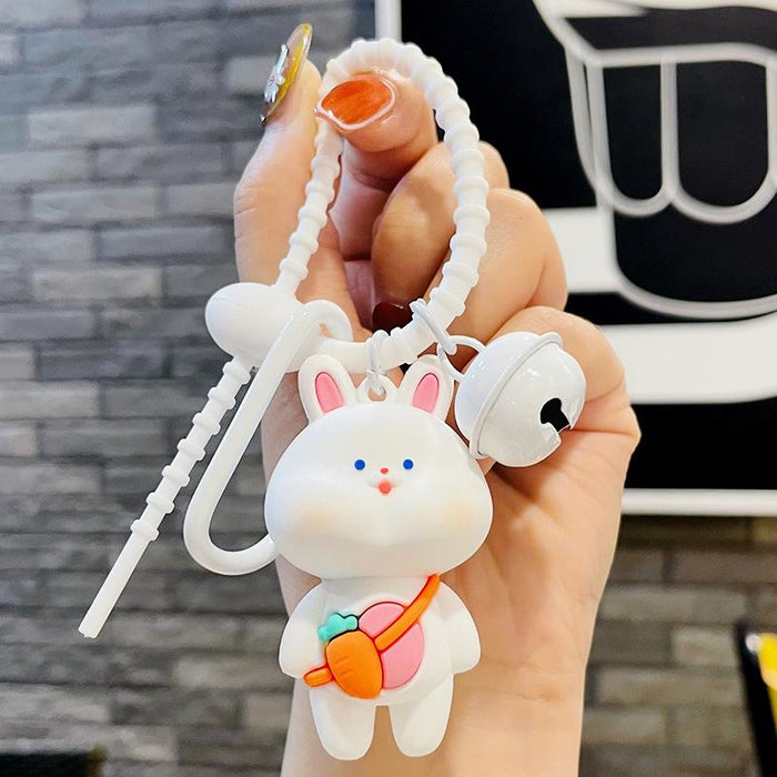 Fashion Creative Animal Doll Twist Button Pendant Keychain