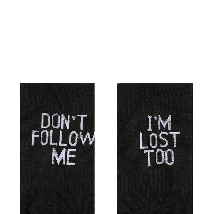 DON`T FOLLOW ME I AM LOST TOO Cotton Socks