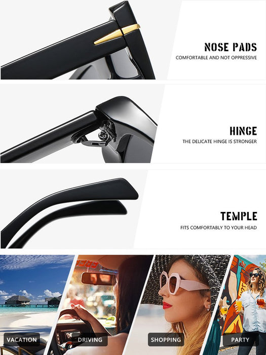 Square retro simple light luxury Sunglasses