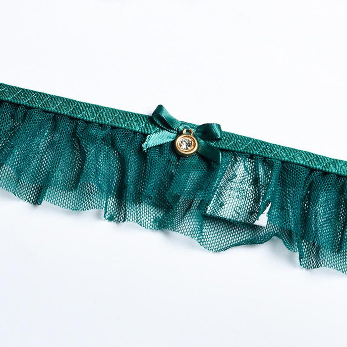 Women's Sexy Flower Embroidery Lace Push Up Underwear Set