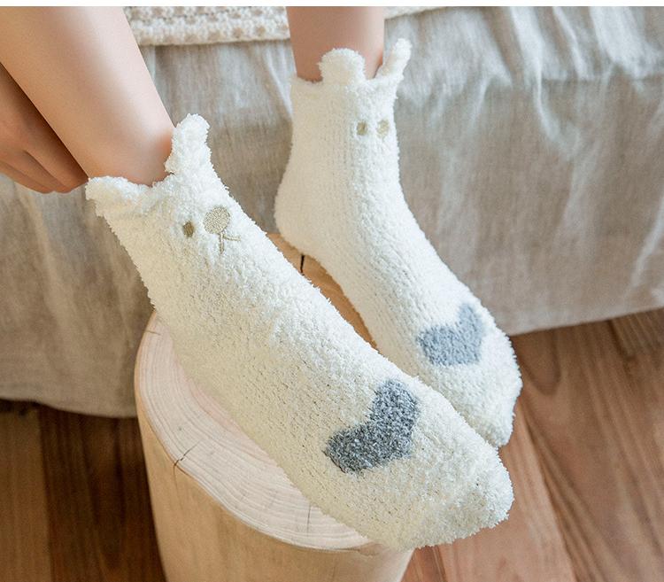 Winter Funny Animal Cute Fuzzy Socks