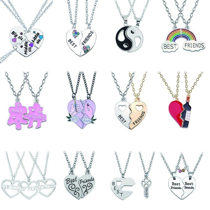 2 Pcs/ Set Best Friends Honey Love Couple Necklace