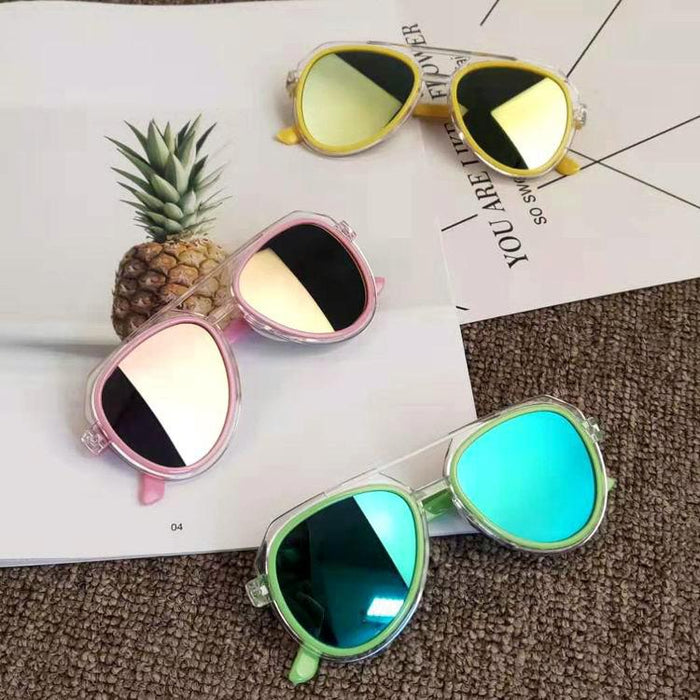 Children's colorful reflective Sunglasses